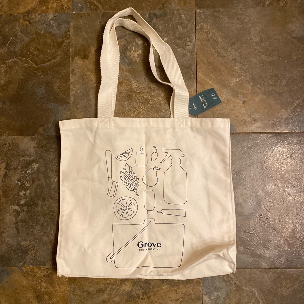 Grove Collective 100% Organic white Tote Bag